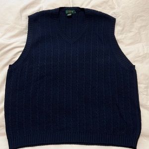 Vintage J Crew wool sweater vest and wool cable knit sweater. Items barely worn.